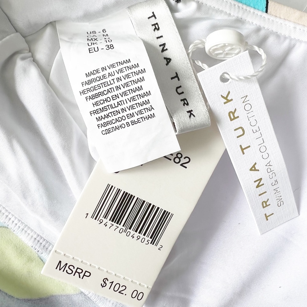 Trina Turk Sintra Flora Halterkini Tankini Swim Top | 6 - Picture 6 of 7